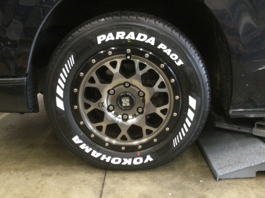 ☆ハイエース 16インチ ホワイトレター！！☆ヨコハマ PARADA PA03